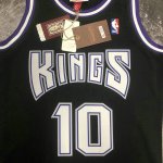 NBA 10 Mike Bibby Sacramento Kings Maillot Retro noir imprimé